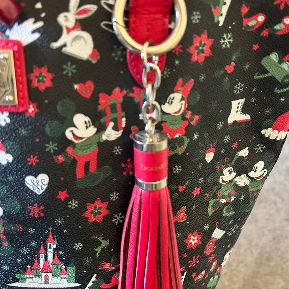 Dooney & Bourke Disney Christmas “Woodland” Tote AND Coordinating Wallet - Picture 4 of 14